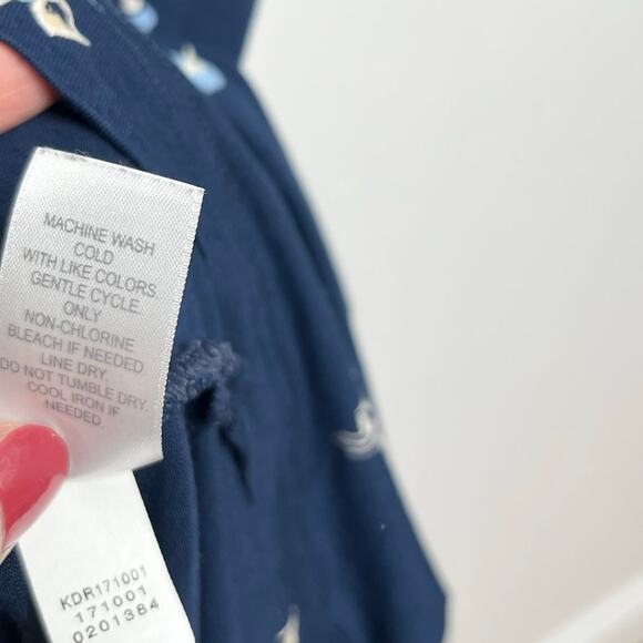 J. Jill Womens Sleeveless Jersey Maxi Dress Small Navy Floral Pockets Comfort - Picture 10 of 10